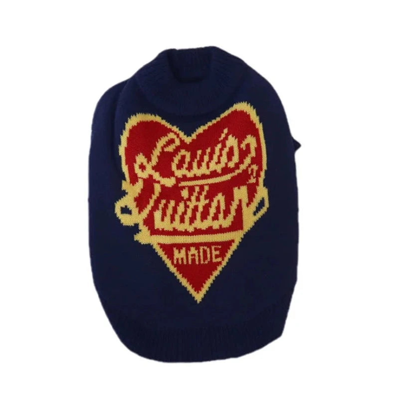 Louis Vuitton-Inspired Designer Dog Sweater | Poshdoglife.com