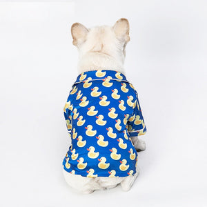 These dog PJs are made of breathable, satin polyester fabric that feels like silk.