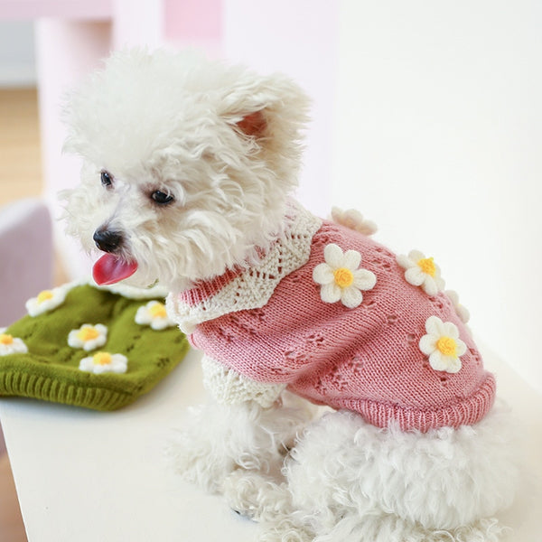 Blossoming Floral Dog Sweater | Poshdoglife.com - Posh Dog Life