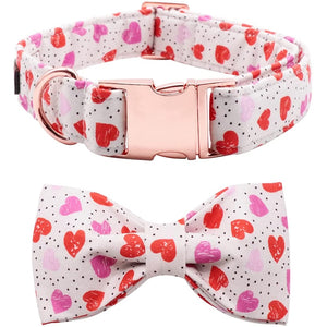 As sweet as sugar, this Candy Hearts Bow Tie Dog Collar by Unique Style Paws will have your pup going gaga over you.