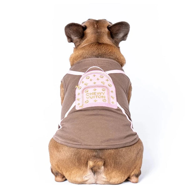 Aventura Pups Chewy Vuitton-Inspired Embroidered Dog T-Shirt