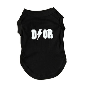 Black Dior-inspired Dog T-shirt