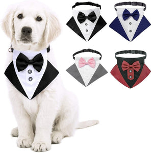 Medium and large dog breeds will look dapper in this Tuxedo Bow Tie Buckle Collar.