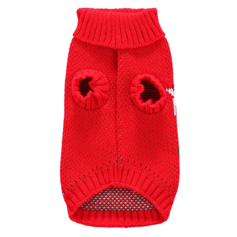 This cute red Christmas Elf Dog Sweater will keep your fur baby cozy this autumn/winter. Fits small- to medium-sized dogs.