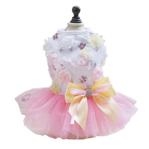 Pink Dainty Garden Party Dog Dress is perfect for  summer fun.