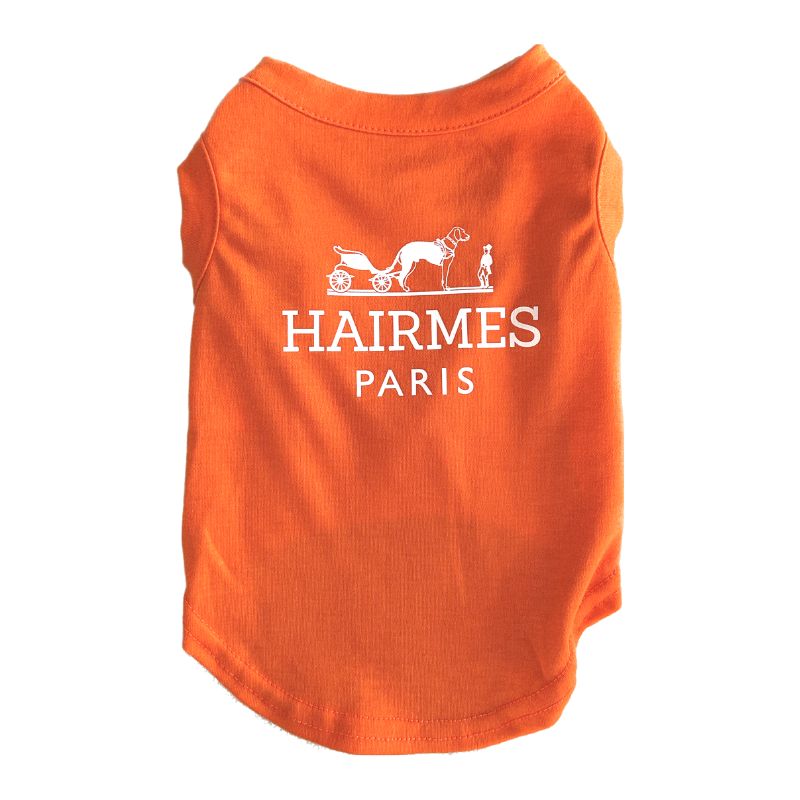 Hermes-inspired "Hairmes" Dog T-shirt