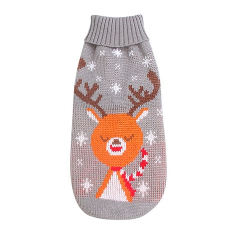 This Gray Christmas Reindeer Sweater will keep your pal warm and cozy this winter.