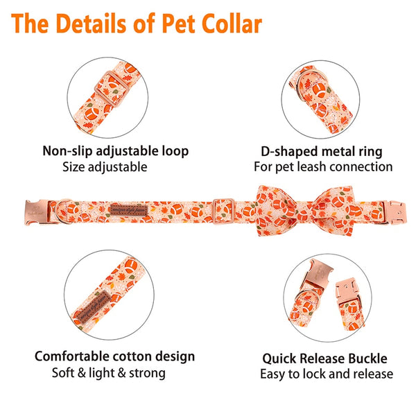 Wondrella Football Dog Collar-Cute Dog Collar with Bowtie for