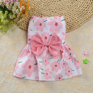 Pink Flower Dog Dress from our Spring/Summer collection fits small dogs, such as Chihuahua, Yorkie, Bichon, Corgi, Pomeranian, Toy Poodle, Maltese, Pug and puppies. 