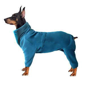 Turquoise Big Dog Warm Fleece Coat is adjustable.
