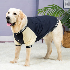 Navy Large Dog Varsity Player Jacket