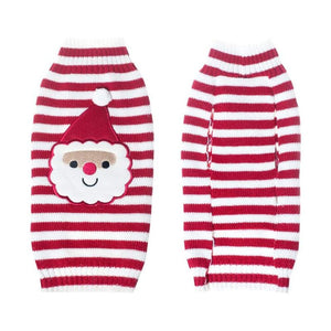 Red Striped Santa Christmas Dog Sweater