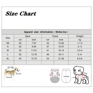 Please measure your dog against this size chart