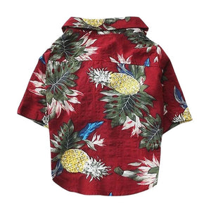 Red Pineapple Hawaiian Dog Shirt