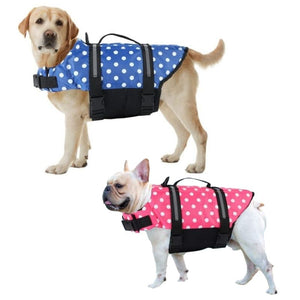Our Polka Dot Dog Life Jackets are suitable for small, medium and large dogs.