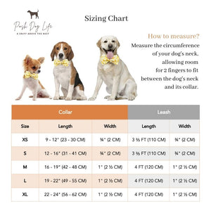 Please measure your dog's neck using this size chart before ordering.
