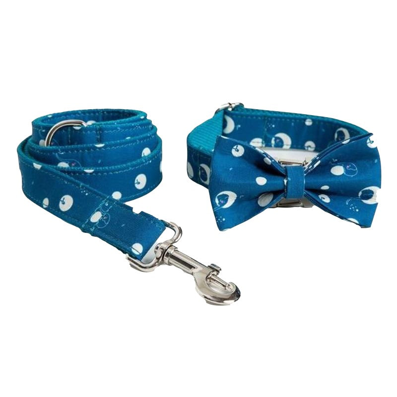 Our luxurious Moons Bow Tie Dog Collar & Leash Sets are best sellers.