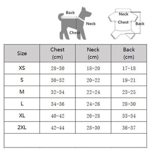 Please measure your dog against this size chart before ordering