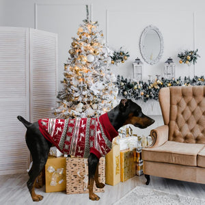 Christmas Deer Print Dog Sweater