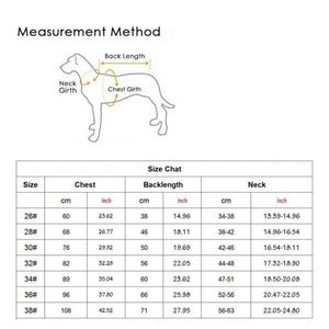 Please measure your dog against this size chart before ordering.
