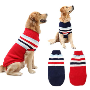 Preppy Striped Large Dog Sweater