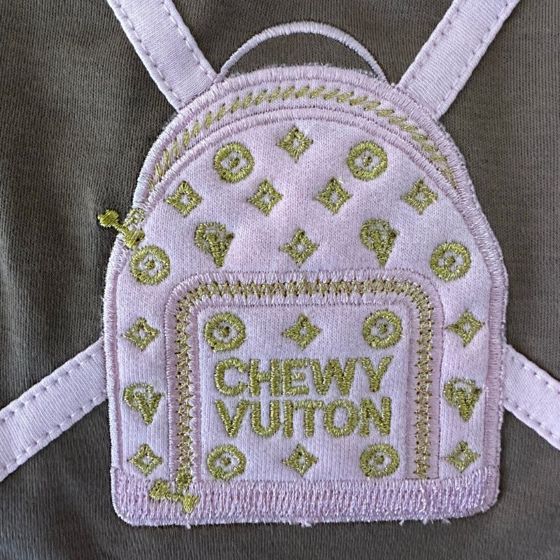 Chewy Vuitton-Inspired Embroidered Dog T-Shirt