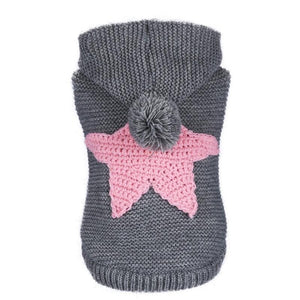 This Pink Star Dog Sweater Hoodie comes in XS-XL for small dogs like Chihuahua, French Bulldog, Pug and Maltese.