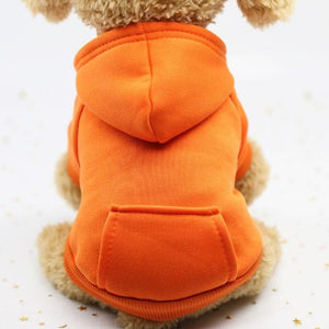 Orange Sporty Dog Hoodies Sweatshirt