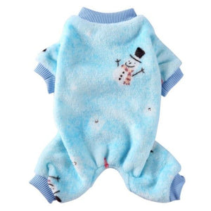 These blue Polar Bear Onesie dog pajamas are perfect for small- and medium-breed dogs such as Chihuahua, Toy Poodle, Yorkie, Maltese, Cocker Spaniel, Pomeranian.