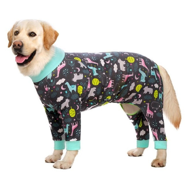 Your pup will howl to the call of the wild in these comfy Wildlife onesie dog PJs.