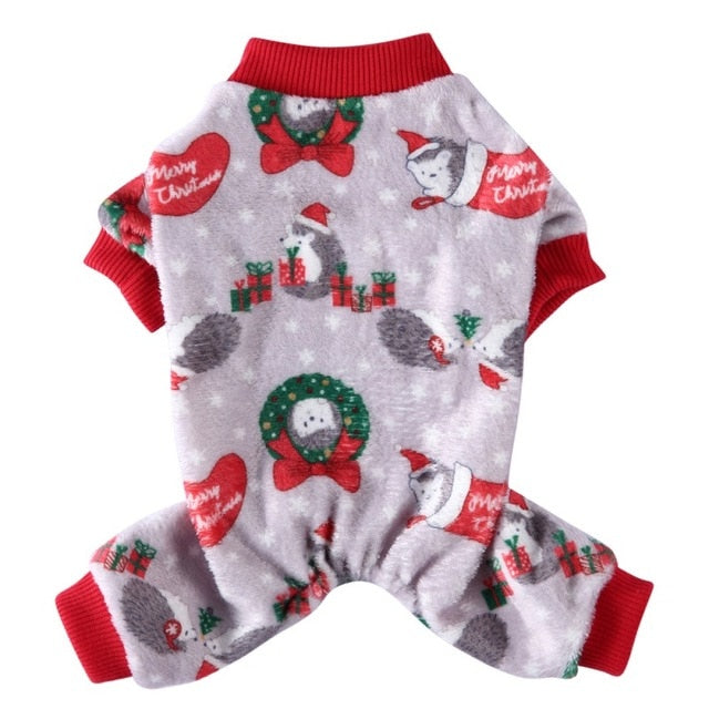 Cozy and warm, these Christmas Hedgehog dog PJs are what doggy dreams are made of for those cool winter nights.