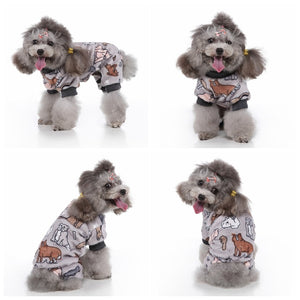These dog pajamas are perfect for Chihuahua, French Bulldog, Poodle, small- and medium-breed dogs.