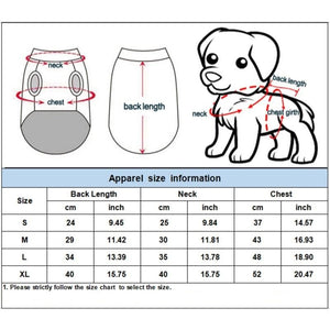 For optimal comfort, leave a little extra room (1-3cm) in the neck and chest when measuring your dog using this chart.