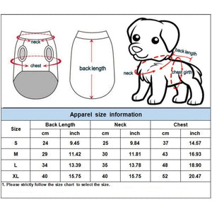 For optimal comfort, leave a little extra room (1-3cm) in the neck and chest when measuring your dog using this chart.