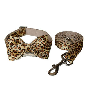 Our luxurious, handmade  Luscious Leopard Bow Tie Dog Collar & Leash Sets are best sellers.