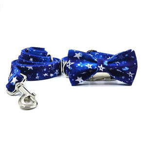 Our luxurious Star Bow Tie Dog Collar & Leash Sets are best sellers.
