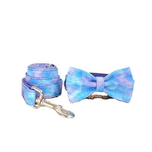 Our artful Pastel Sky Bow Tie Dog Collar & Leash Sets are best sellers.