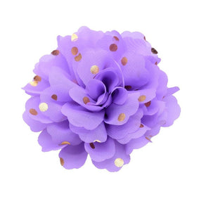 Purple Polka Dot Flower Collar Slider