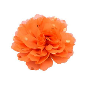 Orange Polka Dot Flower Collar Slider