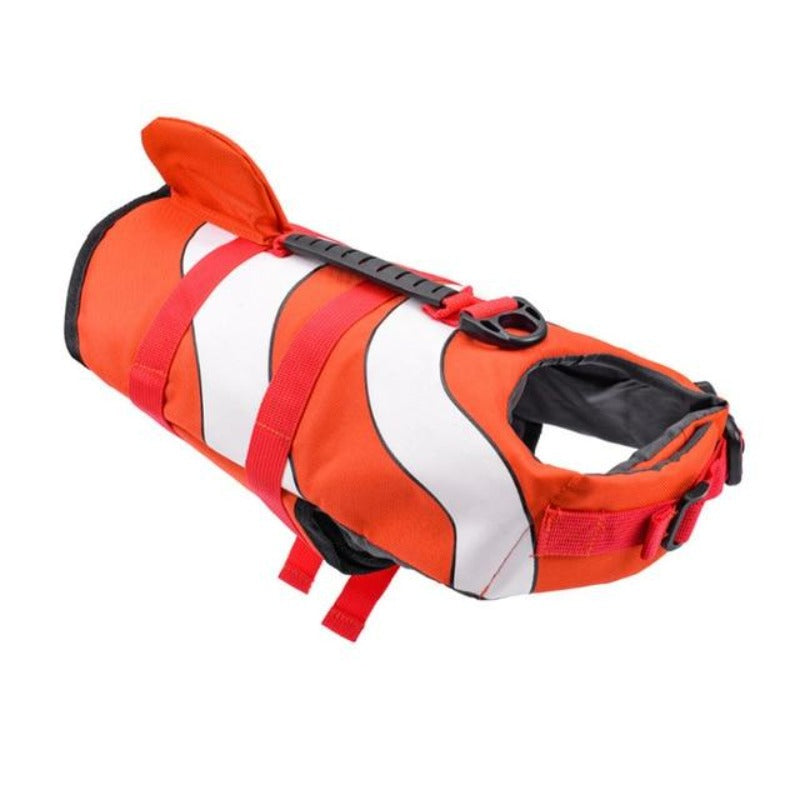 Our Clownfish Dog Life Jackets are suitable for small, medium and large dogs.