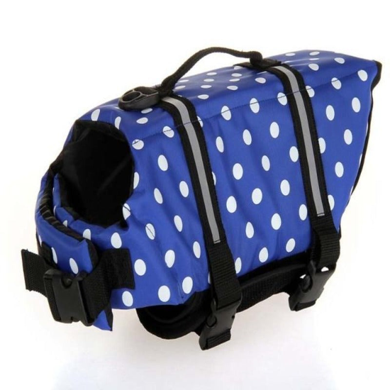 Our Polka Dot Dog Life Jackets are suitable for small, medium and large dogs.