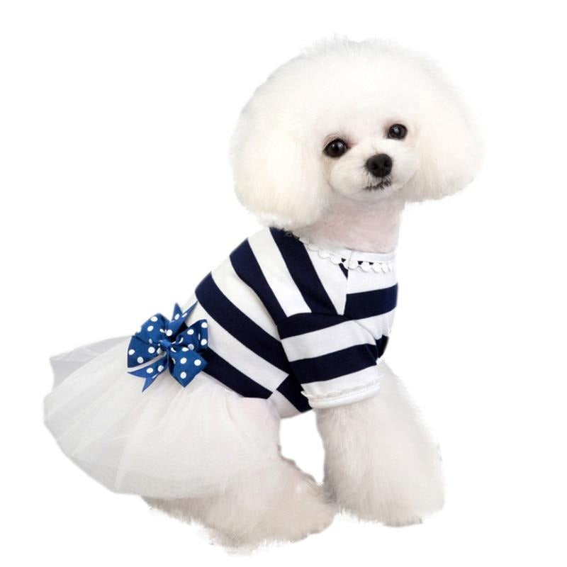 Available in 2 colors, this Summer Stripes Dog Dress lets your fur baby show strut her stuff on the boardwalk.