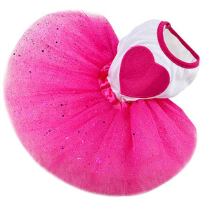 Sweet as can be, this Hearts Sequin Dog Tutu Dress is a lovely gift for your gal on Valentine's Day. 