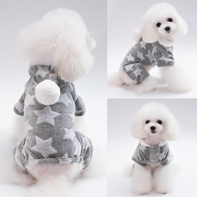 Hooded Star Fleece Dog PJs | Pajamas | Poshdoglife.com - Posh Dog Life